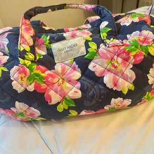 Gilly Hicks Floral Blue and Pink Travel Bag